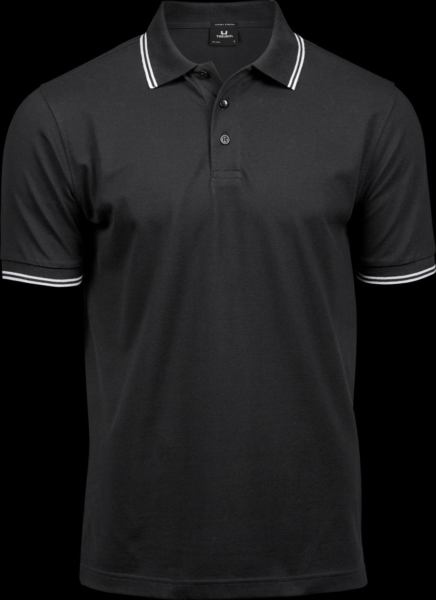 Men's Luxury Stripe Stretch Polo